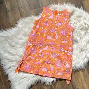Lily Pulitzer vintage kids 7 orange and pink dress